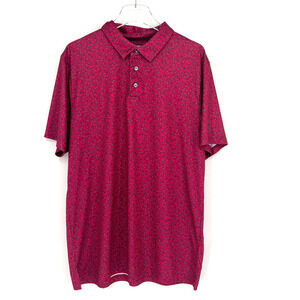 PGA Tour‎ Polo Mens XL Pink Golf Graphic Pro Series Athletic